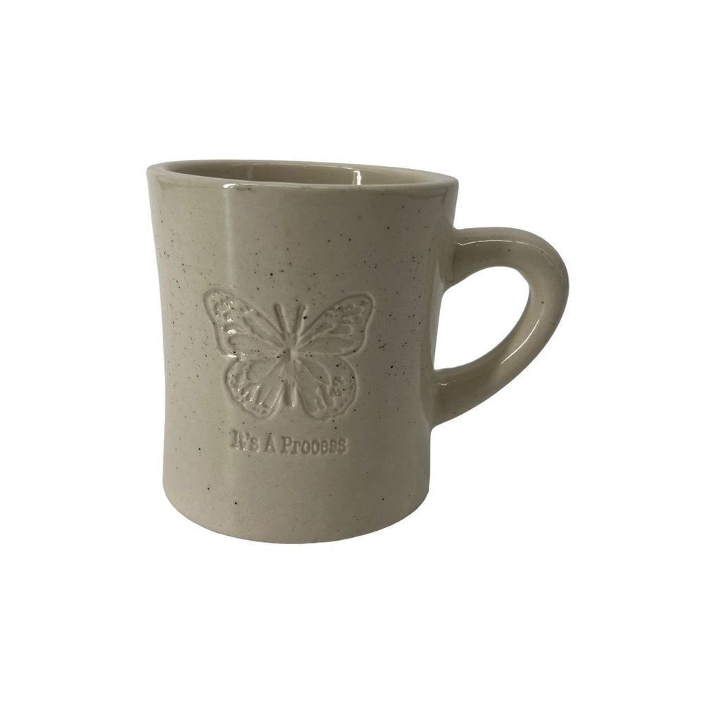 “It’s a‎ process” Butterfly Cream Color Mug
